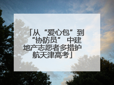 从“爱心包”到“协防员” 中建地产志愿者多措护航天津高考
