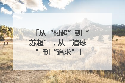 从“村超”到“苏超”，从“追球”到“追求”