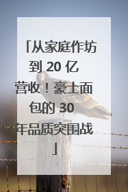 从家庭作坊到 20 亿营收！豪士面包的 30 年品质突围战