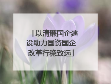 以清廉国企建设助力国资国企改革行稳致远