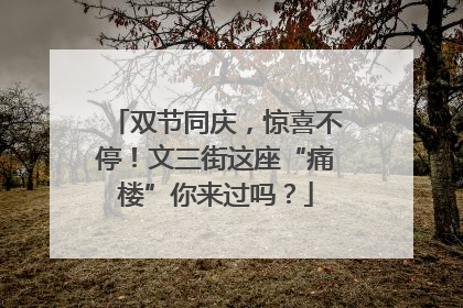 双节同庆，惊喜不停！文三街这座“痛楼”你来过吗？