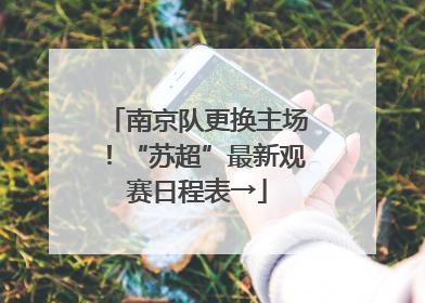 南京队更换主场！“苏超”最新观赛日程表→