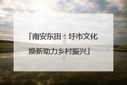 南安东田：圩市文化焕新助力乡村振兴