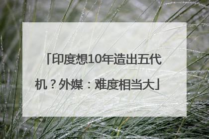 印度想10年造出五代机？外媒：难度相当大