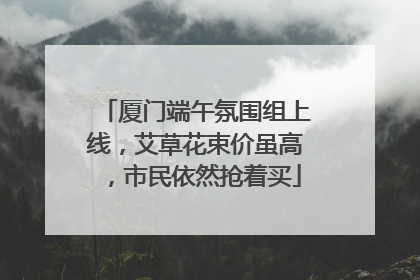 厦门端午氛围组上线，艾草花束价虽高，市民依然抢着买