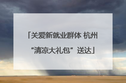 关爱新就业群体 杭州“清凉大礼包”送达