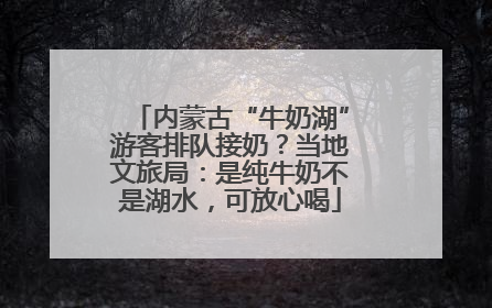 内蒙古“牛奶湖”游客排队接奶？当地文旅局：是纯牛奶不是湖水，可放心喝