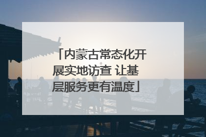 内蒙古常态化开展实地访查 让基层服务更有温度