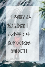 内蒙古达拉特旗第十六小学：中医药文化浸润校园