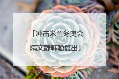 冲击米兰冬奥会 隋文静韩聪复出