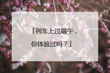 列车上过端午，你体验过吗？