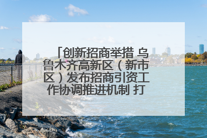 创新招商举措 乌鲁木齐高新区（新市区）发布招商引资工作协调推进机制 打造投资发展新高地