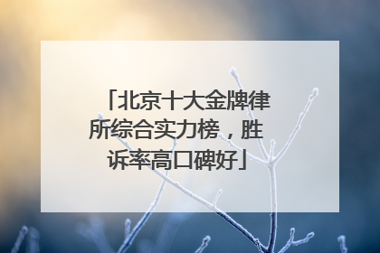 北京十大金牌律所综合实力榜，胜诉率高口碑好