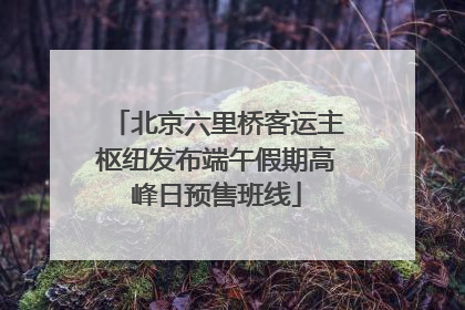 北京六里桥客运主枢纽发布端午假期高峰日预售班线