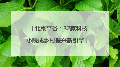 北京平谷：32家科技小院成乡村振兴新引擎