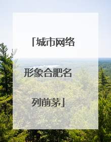 城市网络形象合肥名列前茅