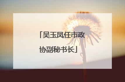吴玉凤任市政协副秘书长