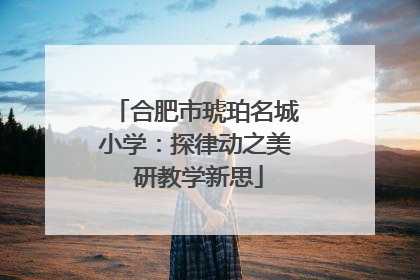 合肥市琥珀名城小学：探律动之美 研教学新思