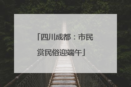 四川成都：市民赏民俗迎端午