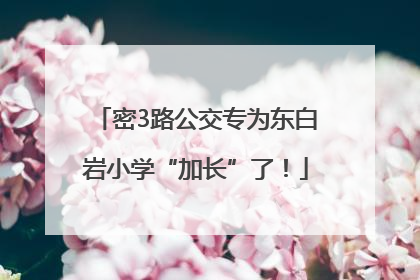 密3路公交专为东白岩小学“加长”了！
