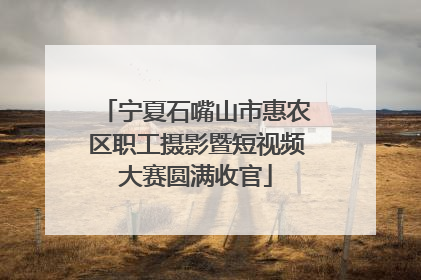 宁夏石嘴山市惠农区职工摄影暨短视频大赛圆满收官