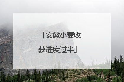 安徽小麦收获进度过半