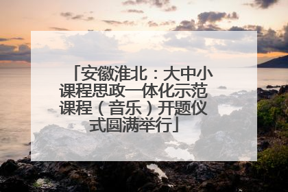 安徽淮北：大中小课程思政一体化示范课程（音乐）开题仪式圆满举行