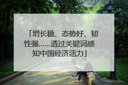 增长稳、态势好、韧性强……透过关键词感知中国经济活力