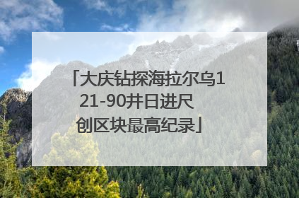 大庆钻探海拉尔乌121-90井日进尺 创区块最高纪录