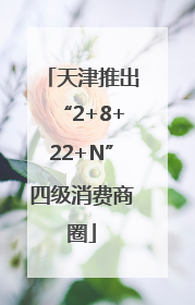 天津推出“2+8+22+N”四级消费商圈