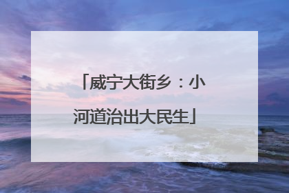 威宁大街乡：小河道治出大民生