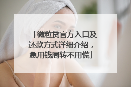 微粒贷官方入口及还款方式详细介绍，急用钱周转不用慌