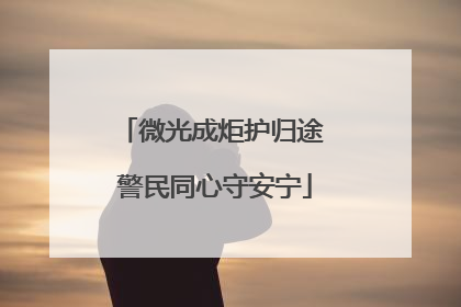 微光成炬护归途 警民同心守安宁