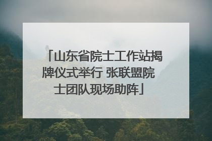 山东省院士工作站揭牌仪式举行 张联盟院士团队现场助阵