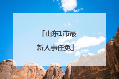 山东1市最新人事任免