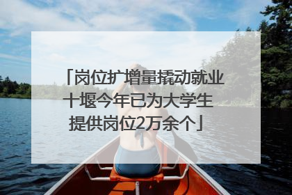 岗位扩增量撬动就业 十堰今年已为大学生提供岗位2万余个