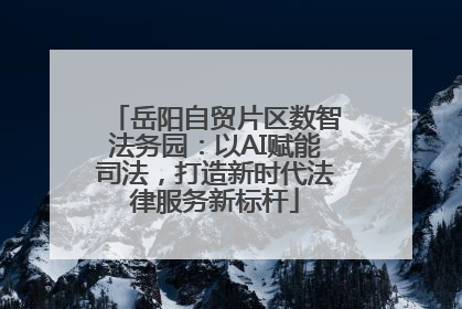 岳阳自贸片区数智法务园：以AI赋能司法，打造新时代法律服务新标杆