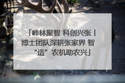 峰林聚智 科创兴张丨博士团队深耕张家界 智“造”农机助农兴