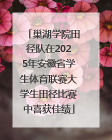 巢湖学院田径队在2025年安徽省学生体育联赛大学生田径比赛中喜获佳绩