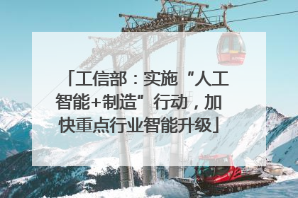 工信部：实施“人工智能+制造”行动，加快重点行业智能升级