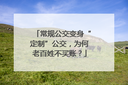常规公交变身“定制”公交，为何老百姓不买账？