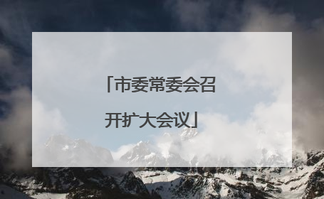 市委常委会召开扩大会议