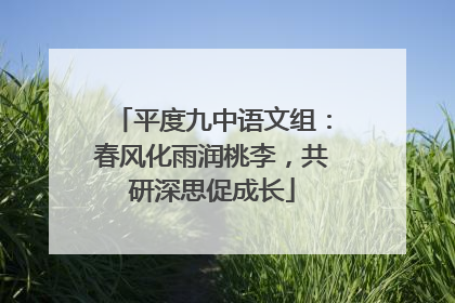 平度九中语文组：春风化雨润桃李，共研深思促成长