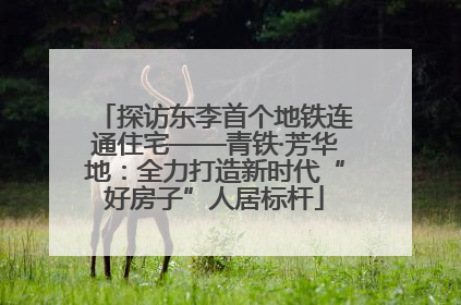 探访东李首个地铁连通住宅——青铁·芳华地：全力打造新时代“好房子”人居标杆