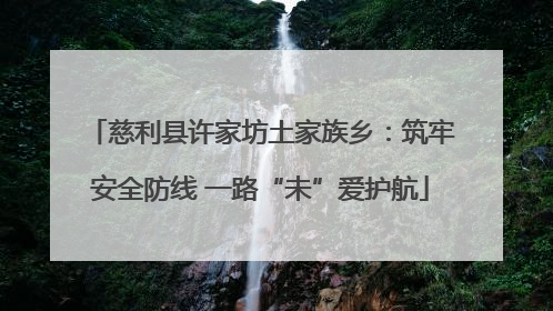 慈利县许家坊土家族乡：筑牢安全防线 一路“未”爱护航