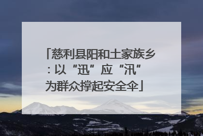 慈利县阳和土家族乡：以“迅”应“汛” 为群众撑起安全伞