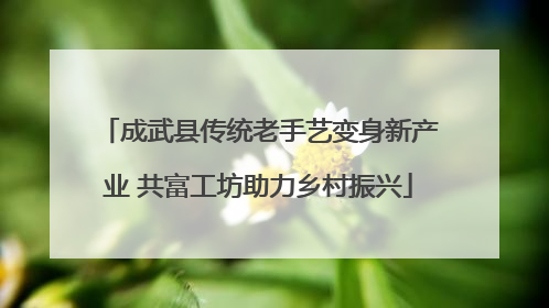 成武县传统老手艺变身新产业 共富工坊助力乡村振兴