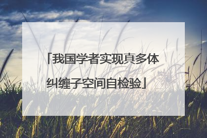 我国学者实现真多体纠缠子空间自检验