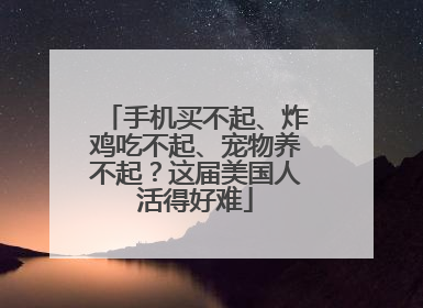 手机买不起、炸鸡吃不起、宠物养不起？这届美国人活得好难