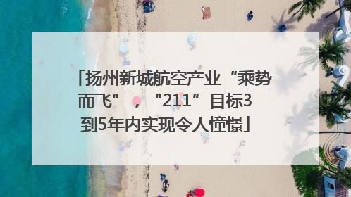 扬州新城航空产业“乘势而飞”，“211”目标3到5年内实现令人憧憬